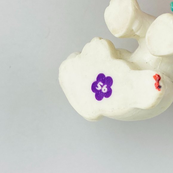 Polly Pockets Sparkling Pets White Brown Puppy Dog Toy Animal Aqua Collar - Picture 3 of 3